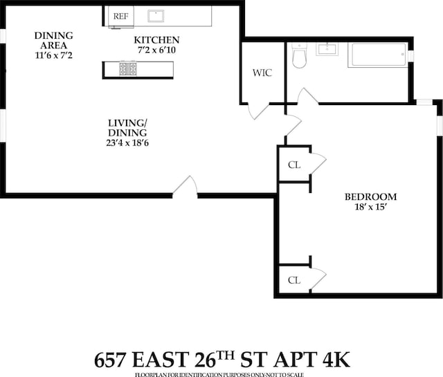 657 E 26th St Unit 4-K, New York City, NY 11210 - view of property floor plan