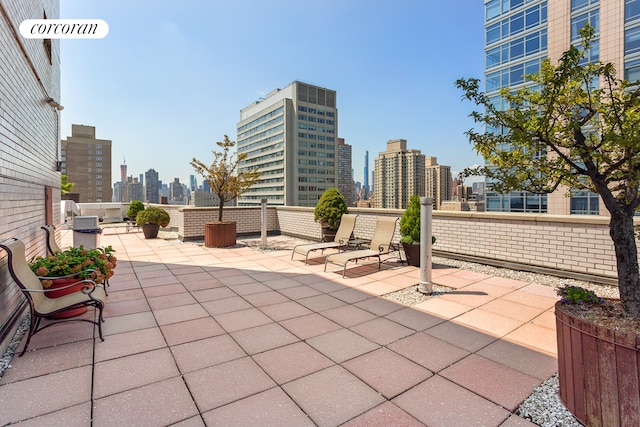 500 E 83rd St Unit 3D, New York City, NY 10028 - view of patio with a skyline view