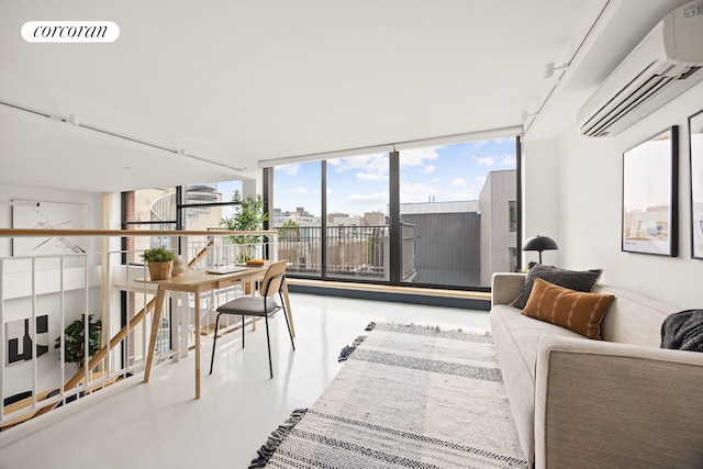 123 Clinton Ave Unit 4B, New York City, NY 11205 - sunroom / solarium featuring a wall mounted AC