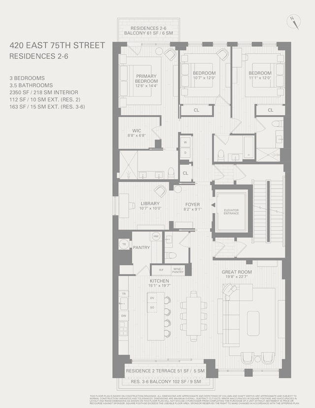 420 E 75th St Unit 3, New York City, NY 10021 - room layout
