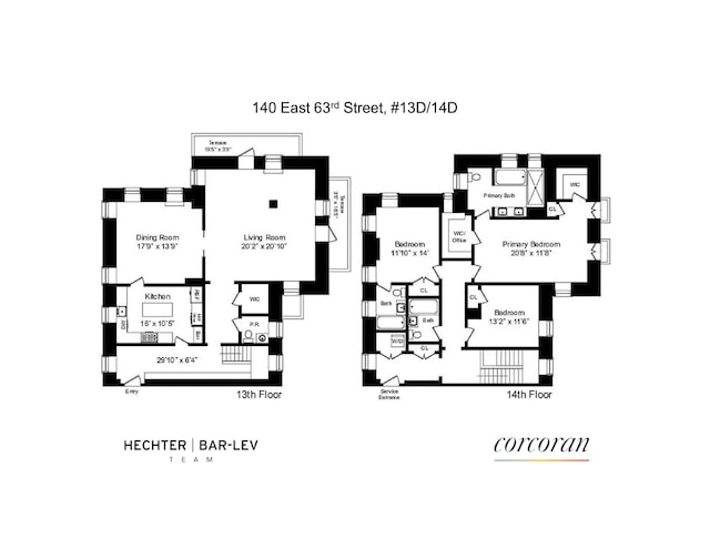 140 E 63rd St Unit 13D/14D, New York City, NY 10065 - room layout