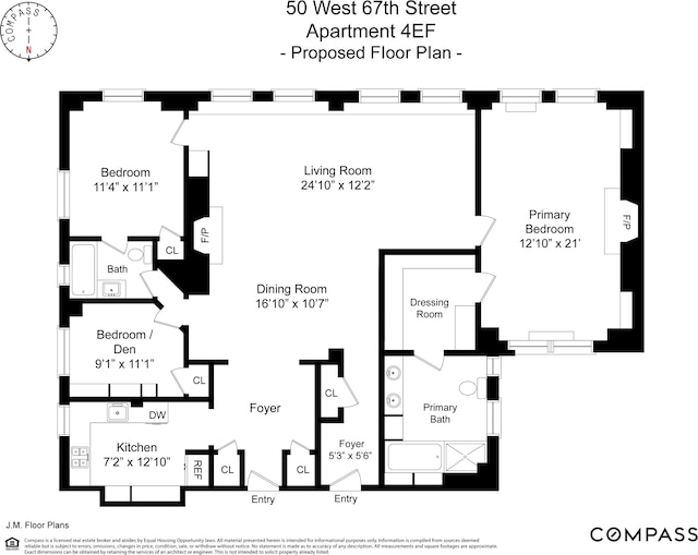 50 W 67th St Unit 4E, New York City, NY 10023 - property floor plan