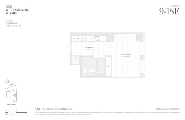 480 Kent Ave Unit 18E, New York City, NY 11249 - home floor plan