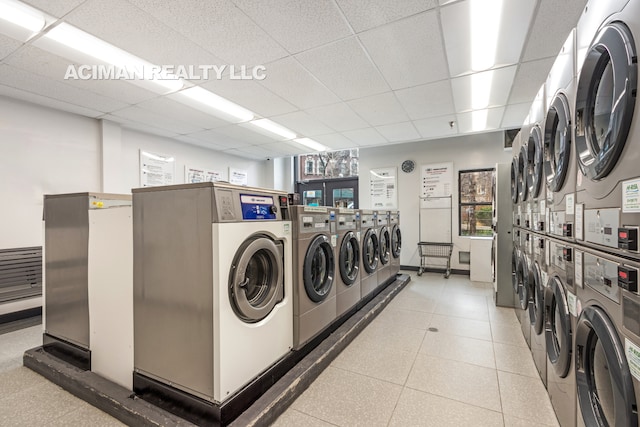 301 W 110th St Unit 6A, New York City, NY 10026 - community laundry featuring stacked washer / dryer and washing machine and dryer