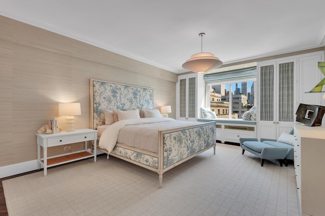 3 E 71st St Unit 10/11B, New York City, NY 10021 - bedroom featuring ornamental molding and baseboards
