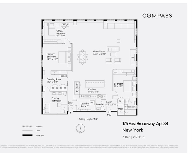 175 E Broadway Unit 8B, New York City, NY 10002 - home floor plan