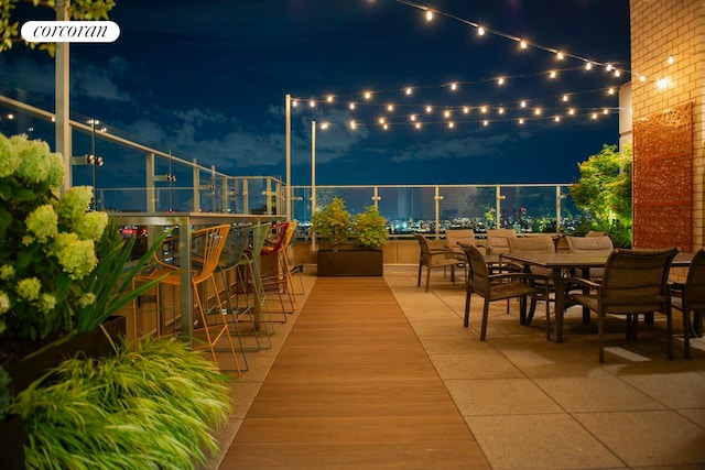 280 Park Ave S Unit 18Ef, New York City, NY 10010 - patio at twilight featuring outdoor dining area