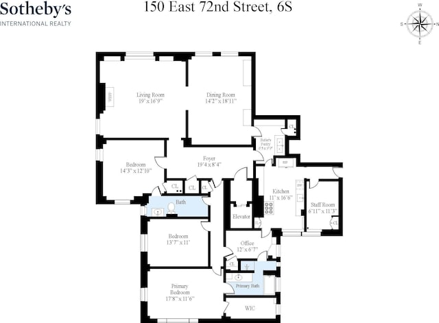 150 E 72nd St Unit 6S, New York City, NY 10021 - property floor plan