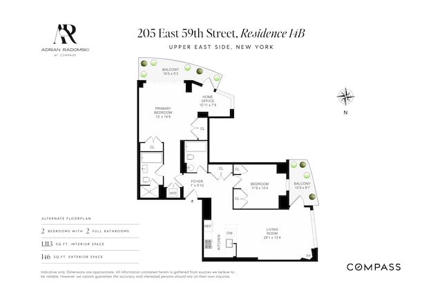 205 E 59th St Unit 14B, New York City, NY 10022 - property floor plan