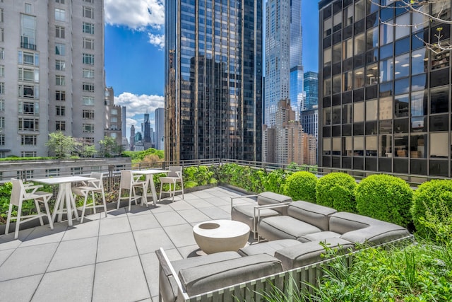 15 W 61st St Unit 12G, New York City, NY 10023 - view of patio / terrace featuring a skyline view
