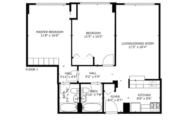 1400 5th Ave Unit 4G, New York City, NY 10026 - room layout