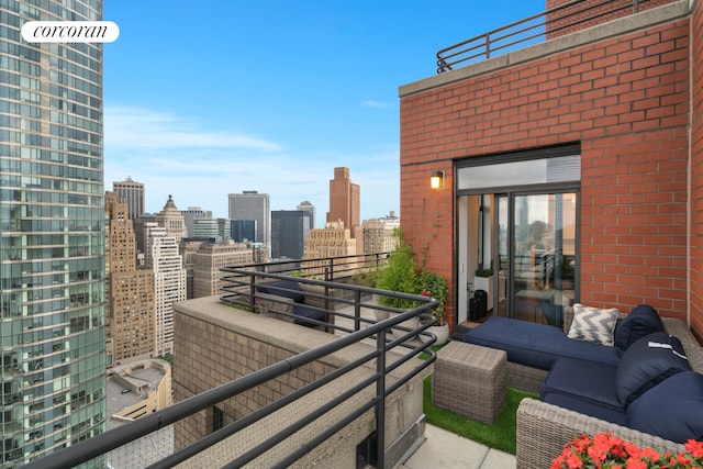 200 Rector Pl Unit 44D, New York City, NY 10280 - balcony with a skyline view