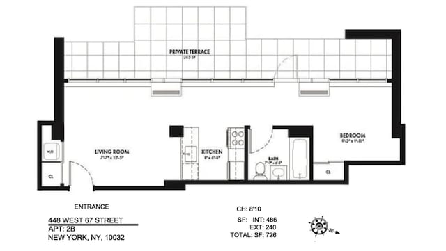 448 W 167th St Unit 2B, New York City, NY 10032 - home floor plan
