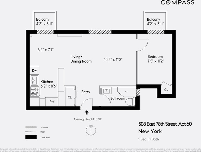 508 E 78th St Unit 6O, New York City, NY 10075 - home floor plan