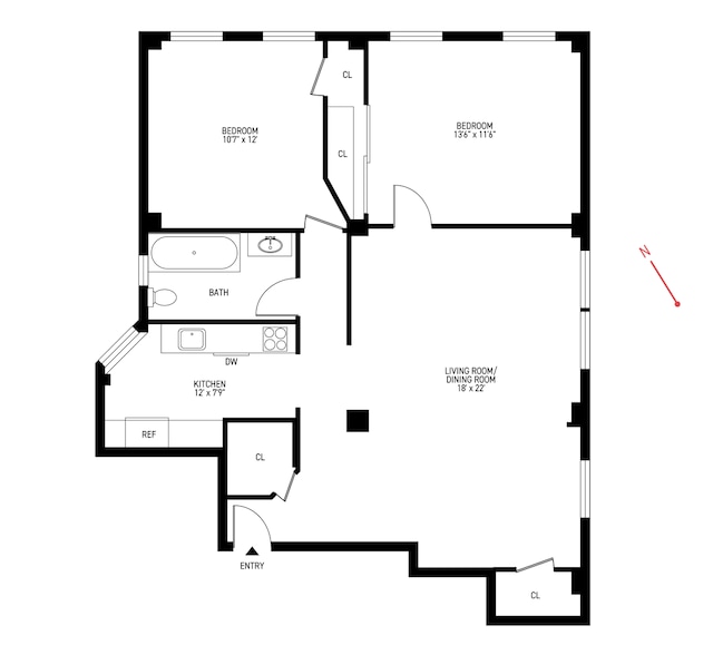 55 W 95th St Unit 94, New York City, NY 10025 - room layout
