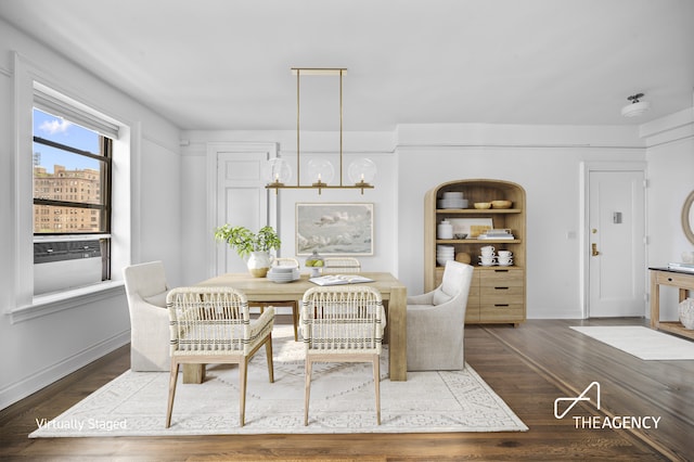 55 W 95th St Unit 94, New York City, NY 10025 - dining room with baseboards and dark wood-type flooring