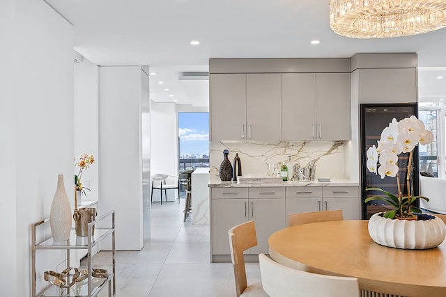 422 E 72nd St Unit 37Ad, New York City, NY 10021 - dining room featuring recessed lighting and a chandelier