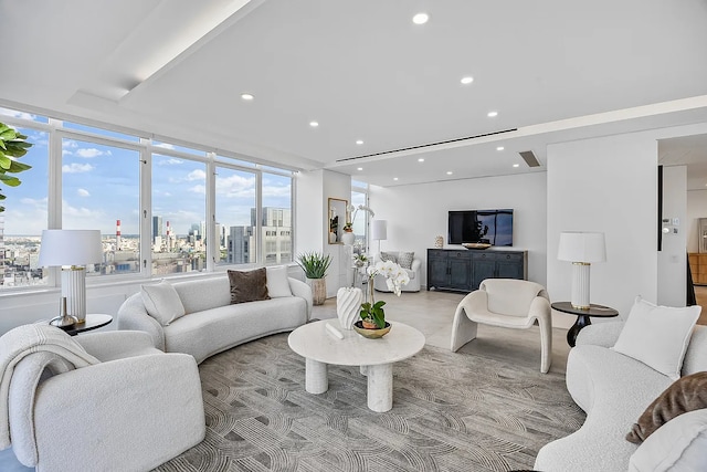 422 E 72nd St Unit 37Ad, New York City, NY 10021 - living room featuring recessed lighting