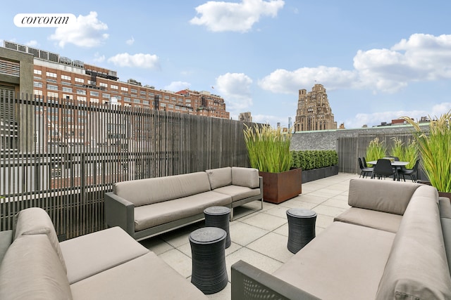 345 W 13th St Unit Ph6B, New York City, NY 10014 - view of patio / terrace featuring outdoor lounge area and outdoor dining area