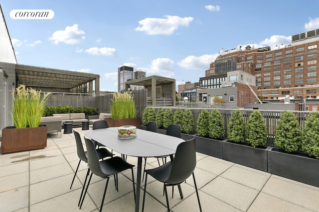 345 W 13th St Unit Ph6B, New York City, NY 10014 - view of patio featuring outdoor dining space