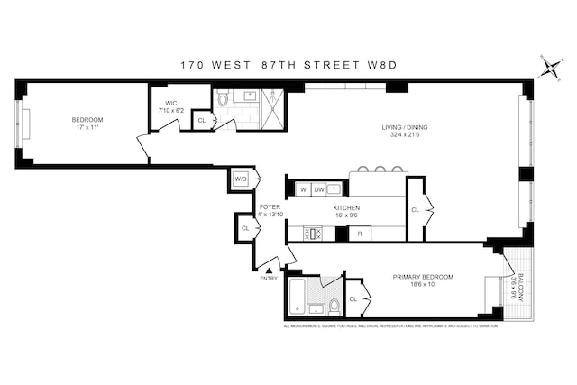 170 E 87th St Unit W8D, New York City, NY 10028 - floor plan / room layout