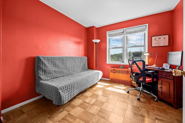 5500 Fieldston Rd Unit 7Ee, New York City, NY 10471 - home office featuring baseboards and radiator