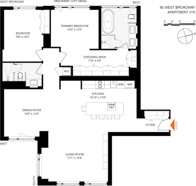 85 W Broadway Unit 11S, New York City, NY 10007 - view of property floor plan