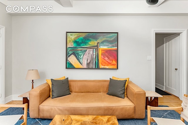 40 W 67th St Unit 1A, New York City, NY 10023 - living area with wood finished floors and baseboards