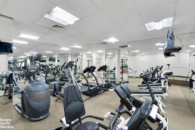 311 E 38th St Unit 18C, New York City, NY 10016 - gym featuring a paneled ceiling