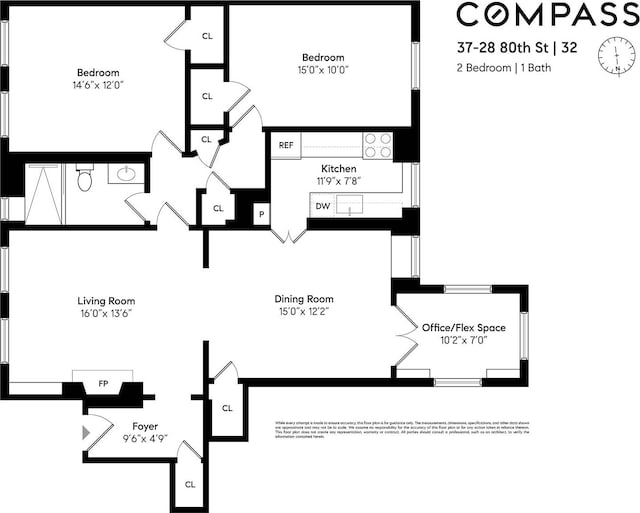 37-28 80th St Unit 32, New York City, NY 11372 - home floor plan