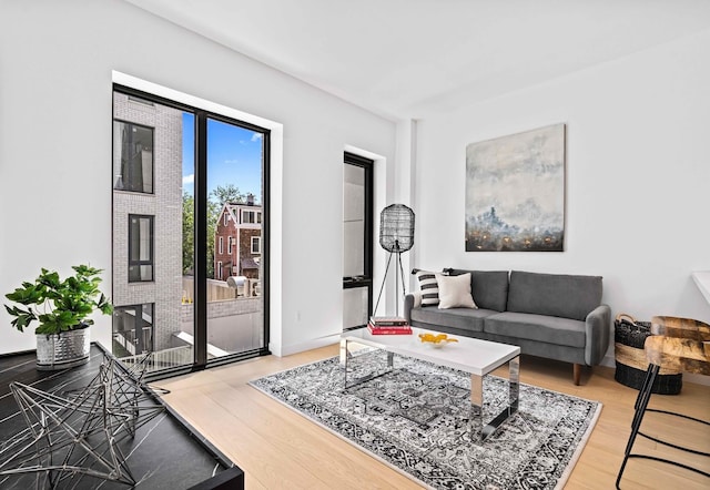 30-05 Vernon Blvd Unit 5-D, New York City, NY 11102 - living area featuring light wood-style floors