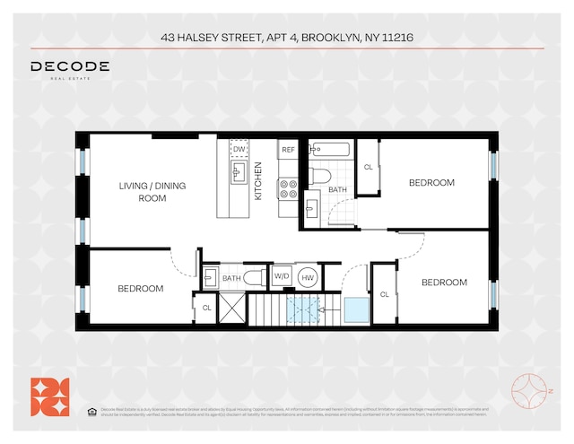 43 Halsey St Unit 4, New York City, NY 11216 - floor plan / room layout