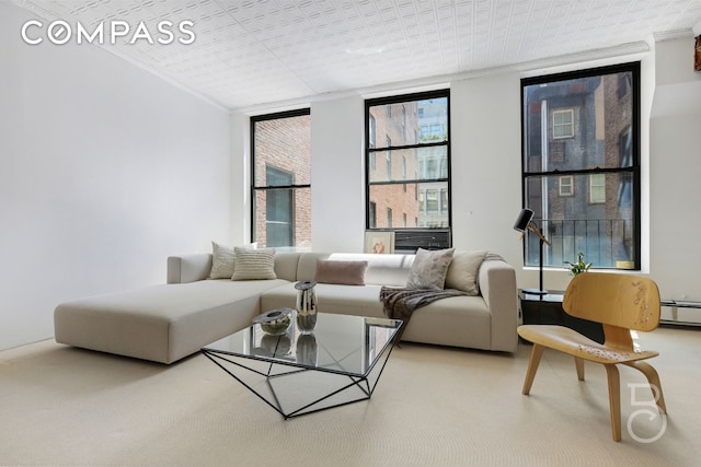 100 Wooster St Unit 4, New York City, NY 10012 - living area with a baseboard heating unit and ornamental molding