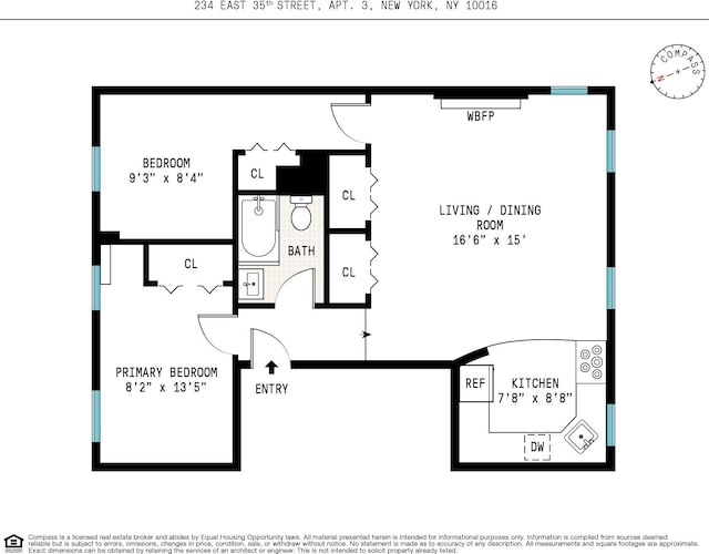 234 E 35th St Unit 3, New York City, NY 10016 - floor plan / room layout