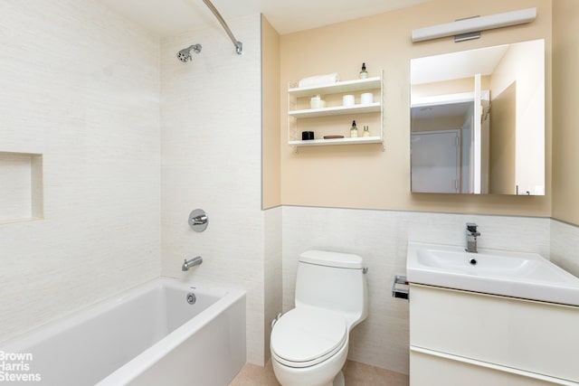 20 Jackson Pl Unit 3, New York City, NY 11215 - full bath featuring vanity,  shower combination, toilet, and tile walls