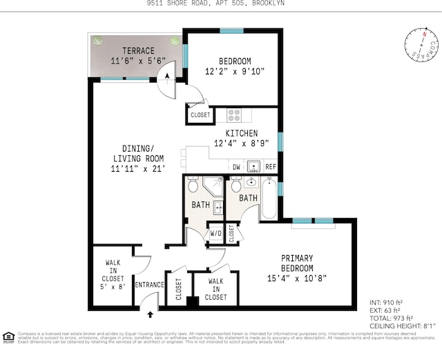 9511 Shore Rd Unit 505, New York City, NY 11209 - room layout