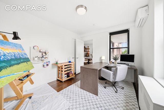 9511 Shore Rd Unit 505, New York City, NY 11209 - office space with a wall unit AC and dark floors