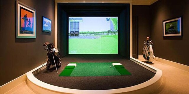 247 W 46th St Unit 3505, New York City, NY 10036 - recreation room featuring golf simulator
