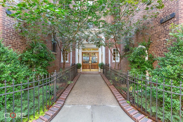 35-15 84th St Unit 4A, New York City, NY 11372 - doorway to property featuring french doors and brick siding