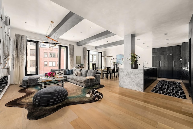 11 Beach St Unit 5B, New York City, NY 10013 - living area featuring wood finished floors