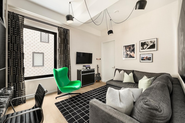 11 Beach St Unit 5B, New York City, NY 10013 - living room featuring wood finished floors