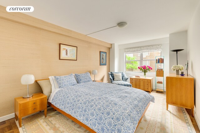155 E 34th St Unit 8S, New York City, NY 10016 - bedroom with baseboards