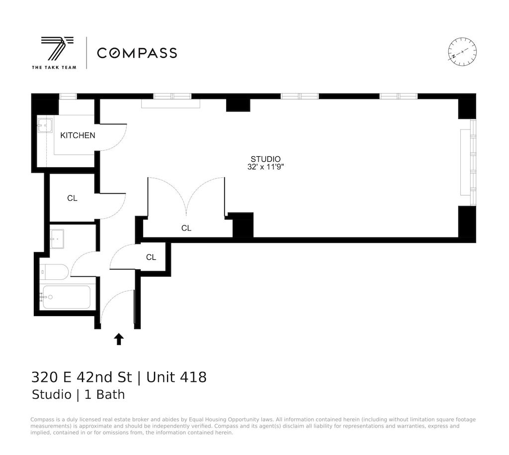 320 E 42nd St Unit 418, New York City, NY 10017 - view of home floor plan