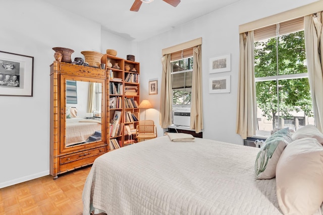 357 W End Ave Unit 2, New York City, NY 10024 - bedroom featuring multiple windows and a ceiling fan