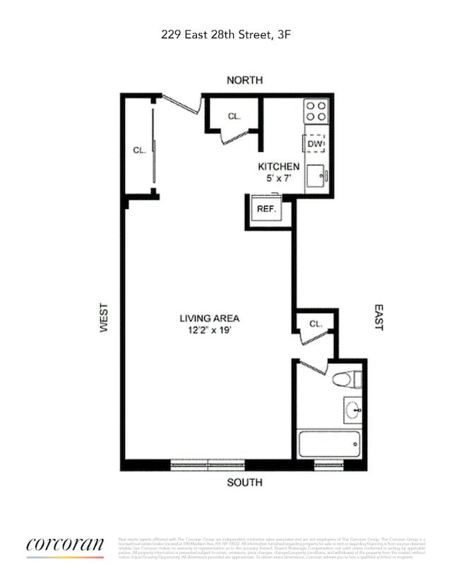 229 E 28th St Unit 3F, New York City, NY 10016 - property floor plan