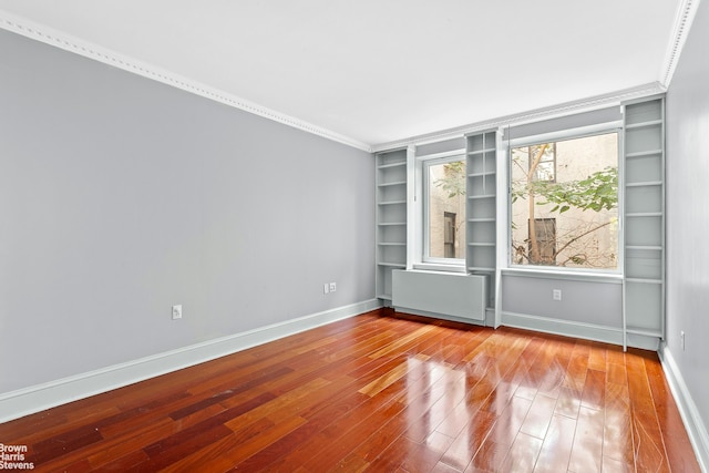 18 Morningside Ave Unit 3, New York City, NY 10026 - empty room featuring baseboards, wood finished floors, ornamental molding, and built in features
