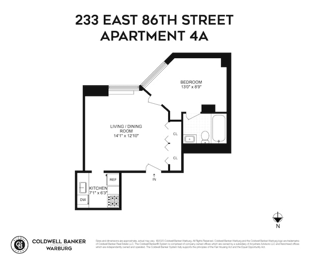 233 E 86th St Unit 4A, New York City, NY 10028 - property floor plan