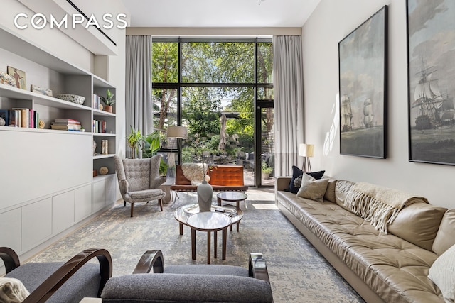 90 Furman St Unit N107, New York City, NY 11201 - living area featuring built in shelves