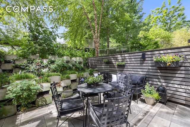 90 Furman St Unit N107, New York City, NY 11201 - view of patio / terrace featuring outdoor dining space