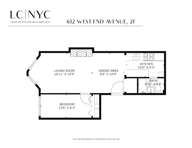632 W End Ave Unit 2F, New York City, NY 10024 - home floor plan